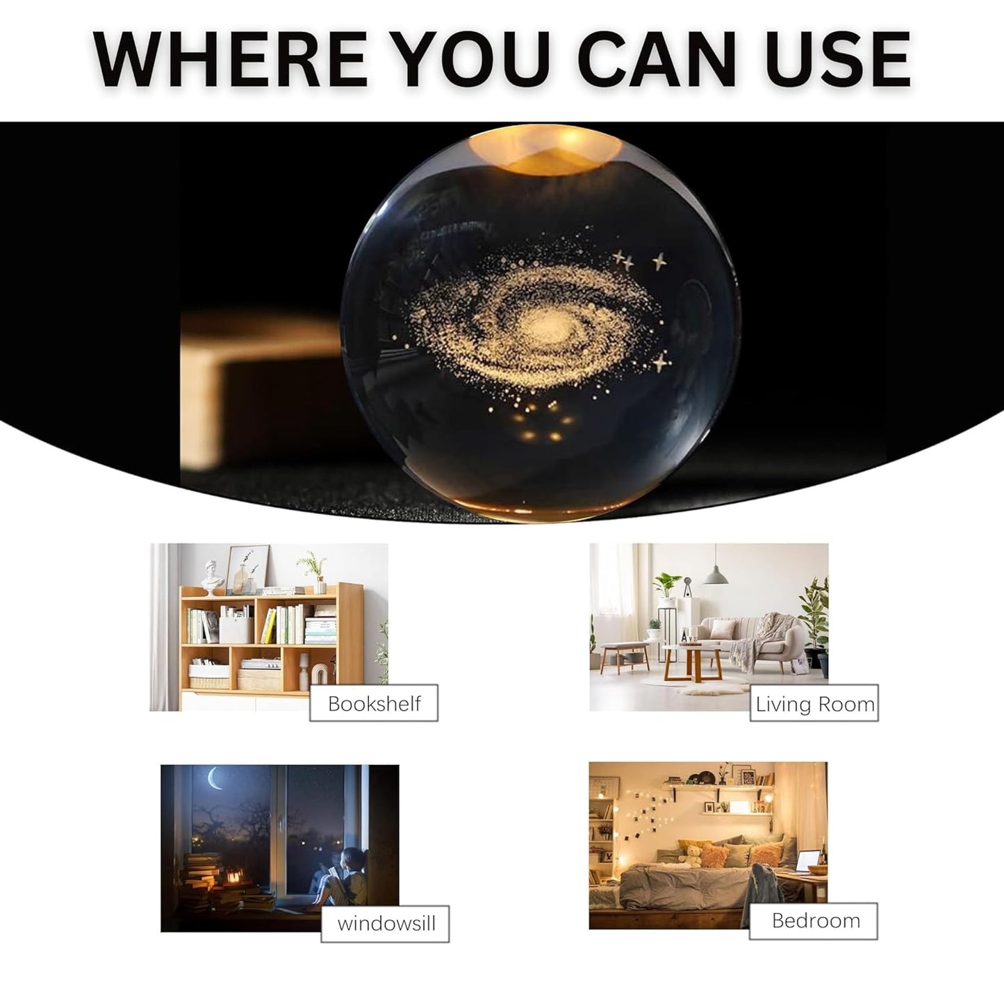 3D Crystal Lamp Ball(Assorted Design)