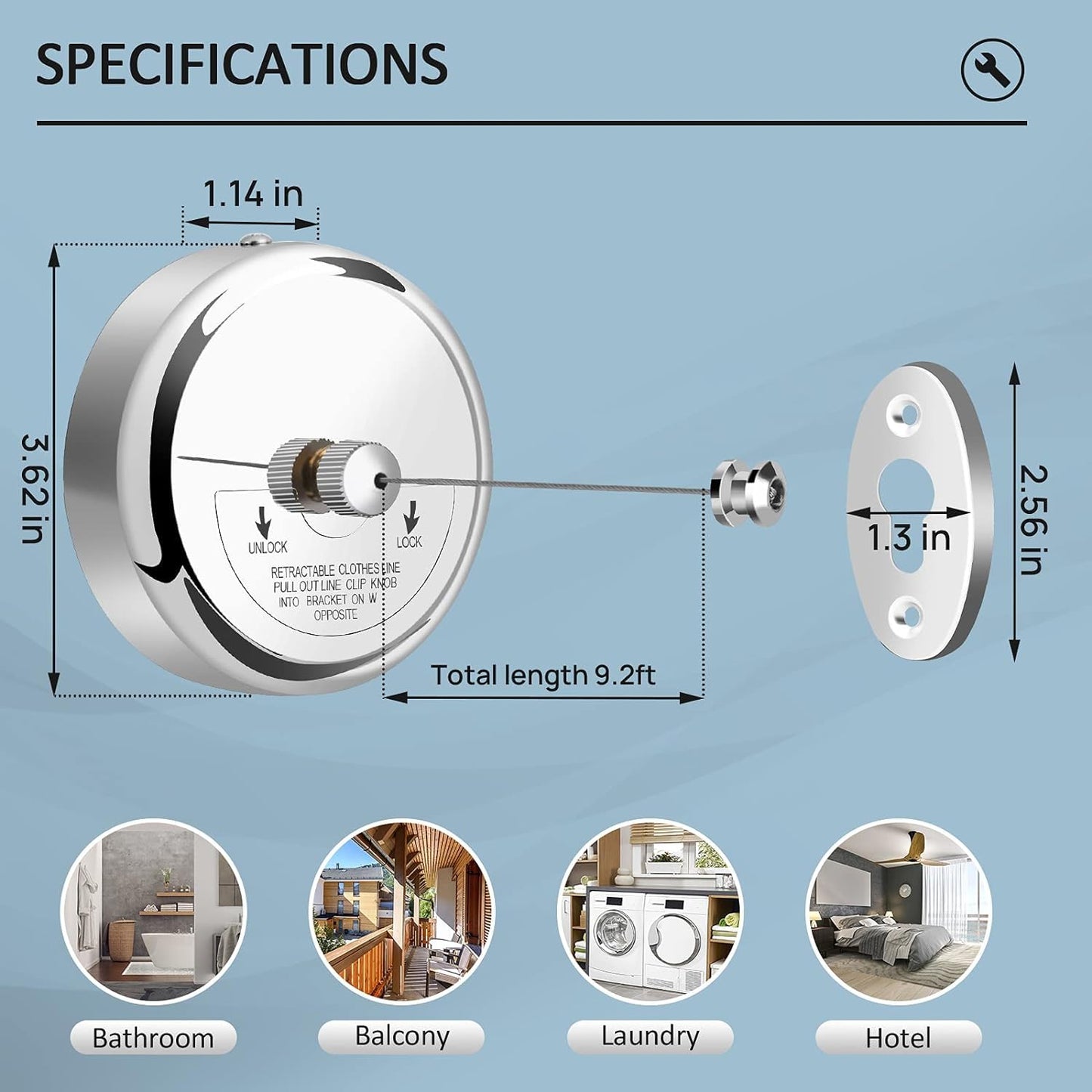 Stainless Steel Retractable Clothesline